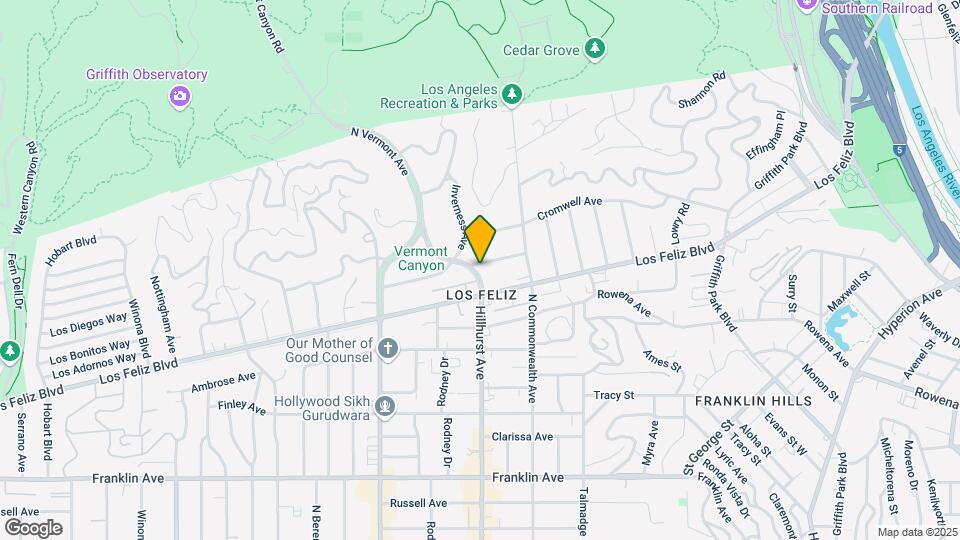 2240 Hillhurst Ave Map and Location Details