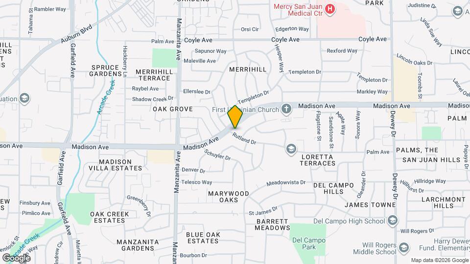 6100 Madison Ave Map and Location Details