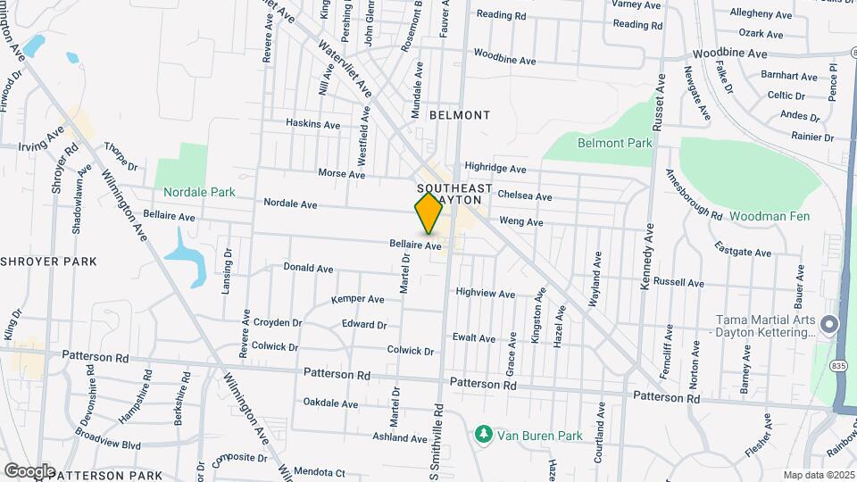 1025 Bellaire Ave Map and Location Details