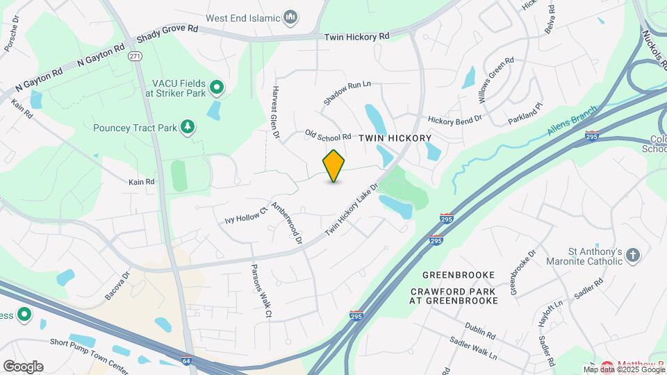 4700 Twin Hickory Lake Dr Map and Location Details