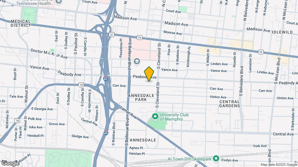 1306 Carr Ave Map and Location Details