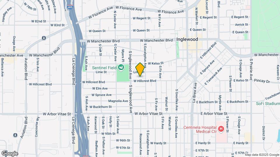 317 W Hillcrest Blvd Map and Location Details