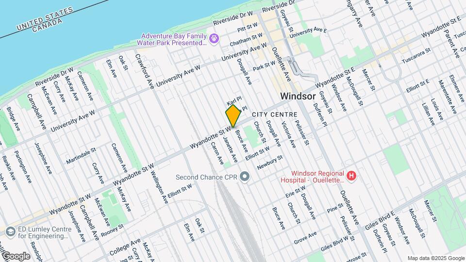 525 Wyandotte St W Map and Location Details