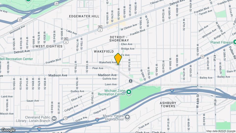 1954 W 65th St Map and Location Details