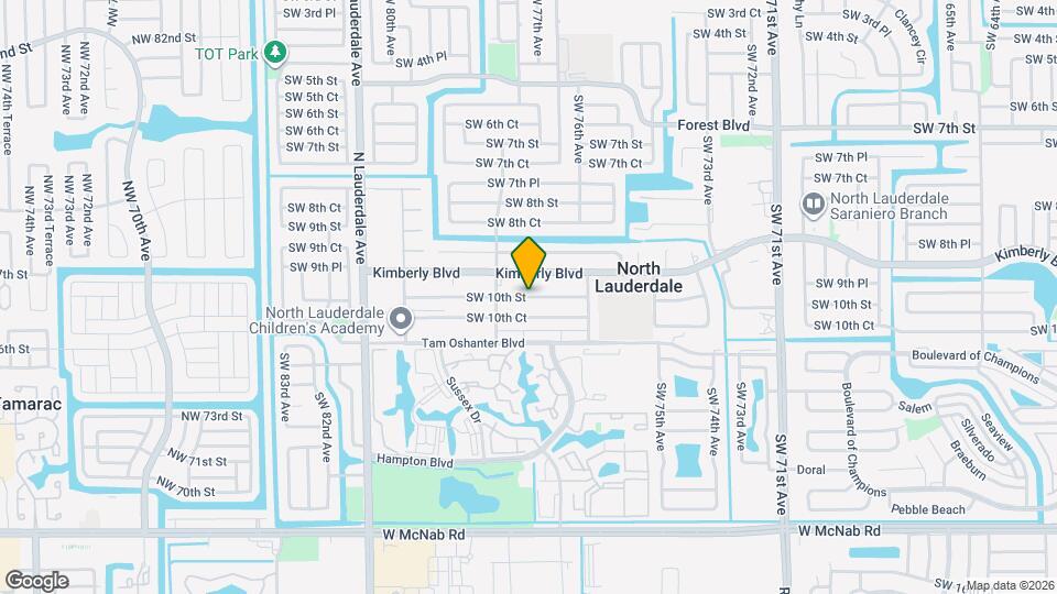 7721 SW 10th St Map and Location Details
