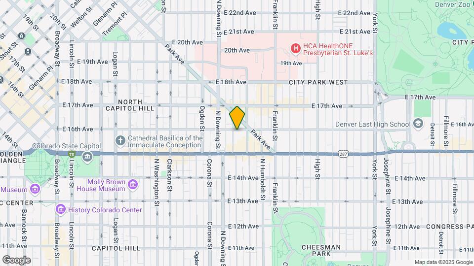 1210 E 16th Ave Mapa y Detalles de la Ubicación
