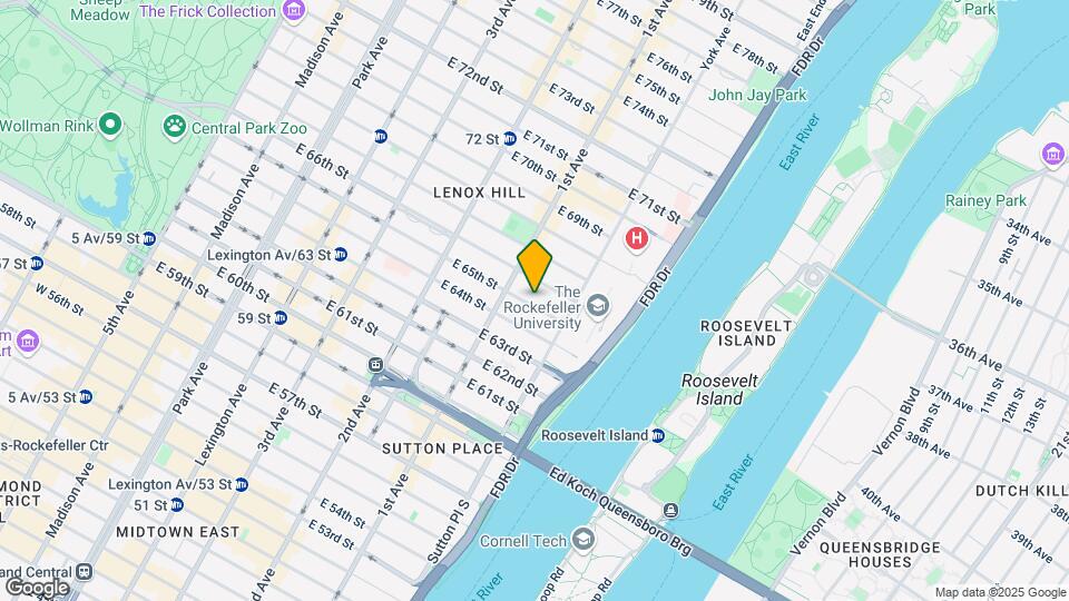 417 East 65 Street Mapa y Detalles de la Ubicación