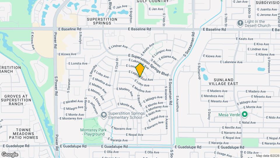 7355 E Laguna Azul Ave Map and Location Details