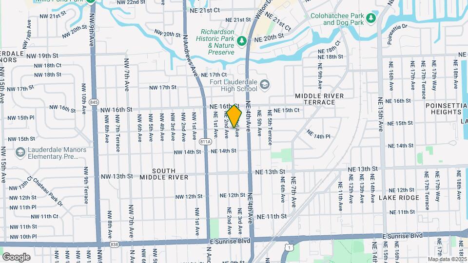1441 NE 3rd Ave, Unit 3 Map and Location Details