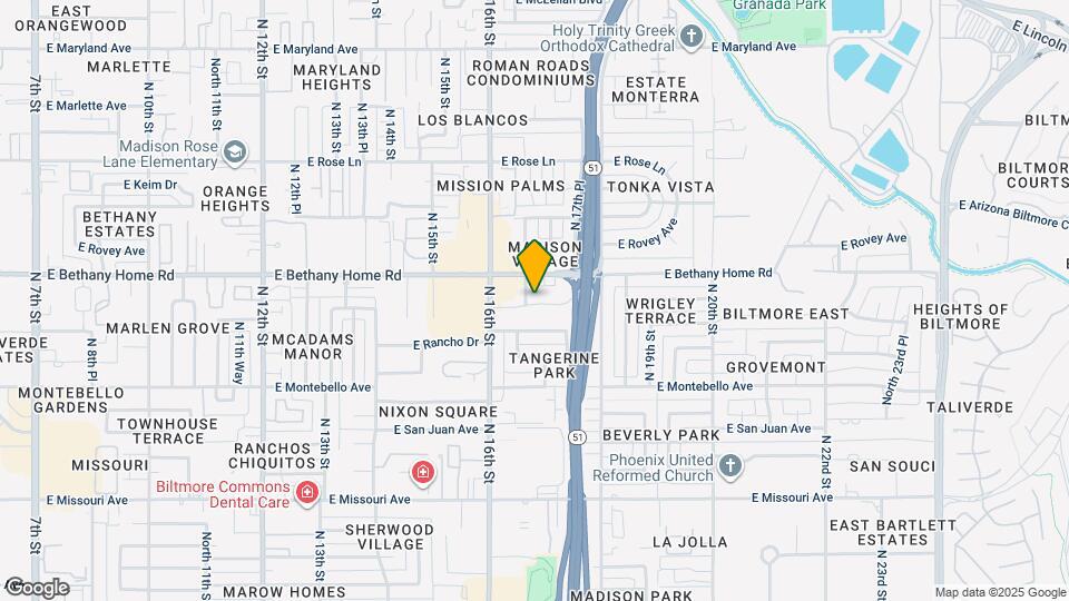 1638 E Palo Verde Dr Map and Location Details