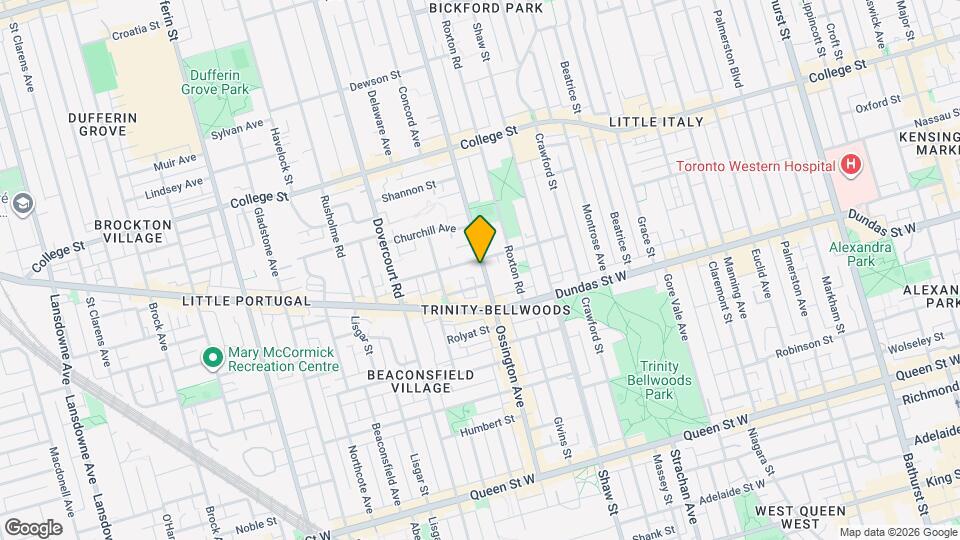 288 Ossington Ave Map and Location Details