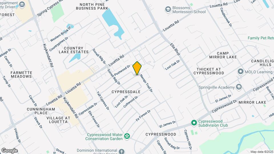 3811 Cypressdale Dr Map and Location Details