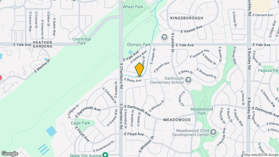 15559 E Bates Ave Mapa y Detalles de la Ubicación