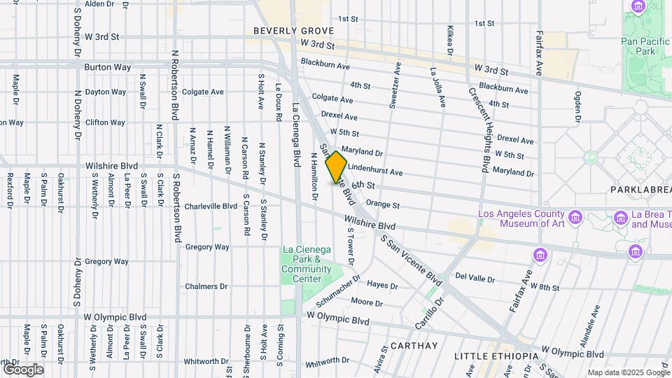 118 S San Vicente Blvd Map and Location Details