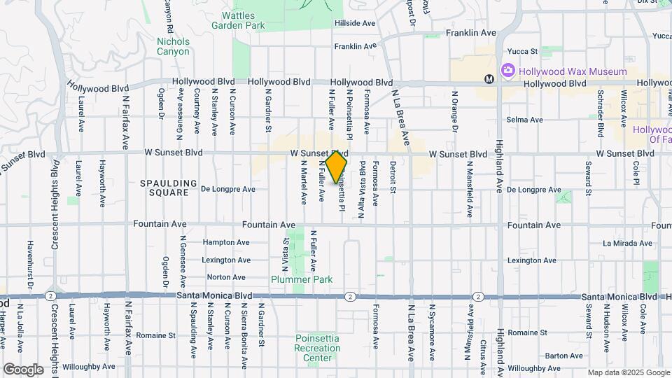 1411 N Poinsettia Pl Map and Location Details