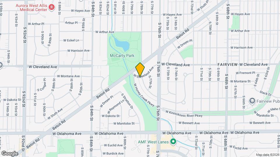 7803 W Cleveland Ave Map and Location Details