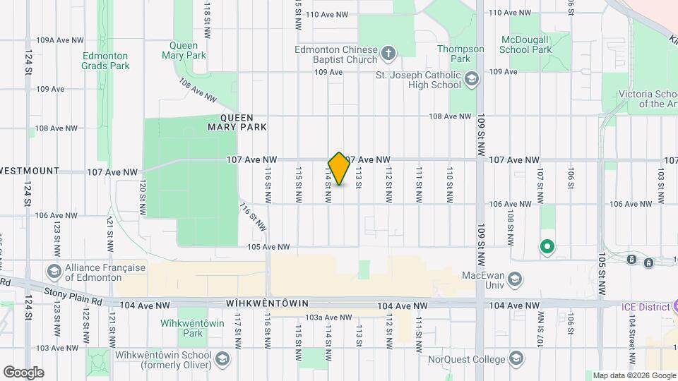 10615-10114 114 St NW Map and Location Details