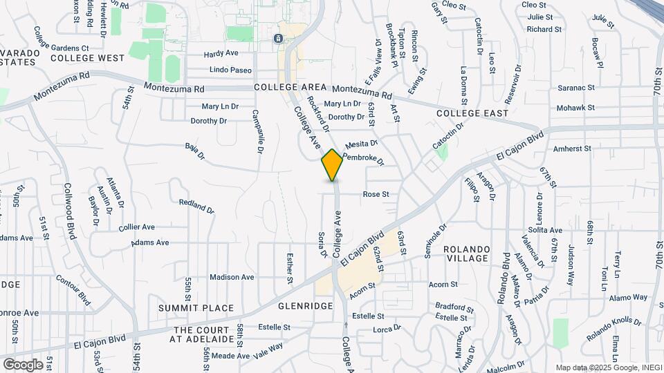 4820 College Ave Map and Location Details
