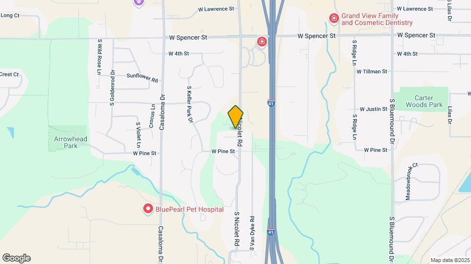 1111 S Nicolet Rd Map and Location Details