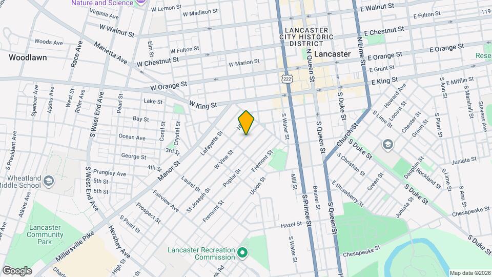 448 W Vine St Mapa y Detalles de la Ubicación