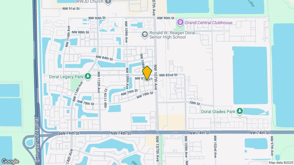 8134 NW 107th Path Map and Location Details