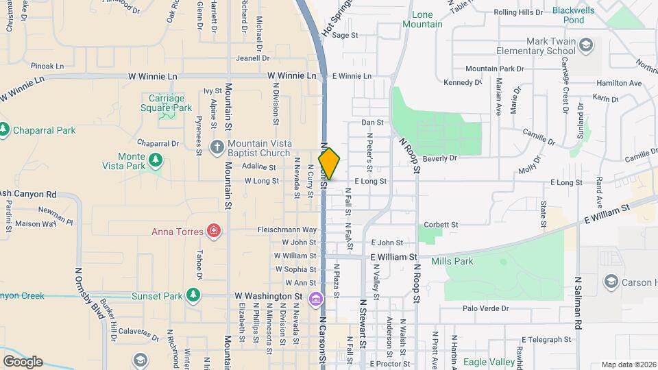 1515 N Carson St Map and Location Details