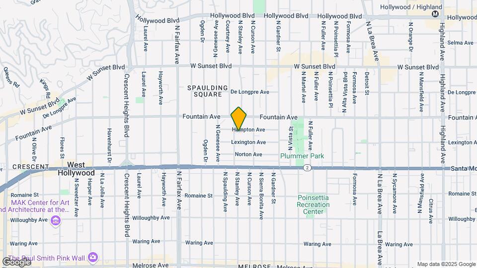 7638 Hampton Ave Map and Location Details