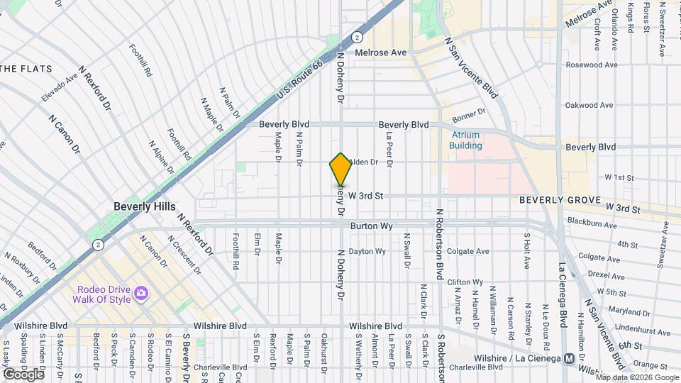 203 N Doheny Dr Map and Location Details