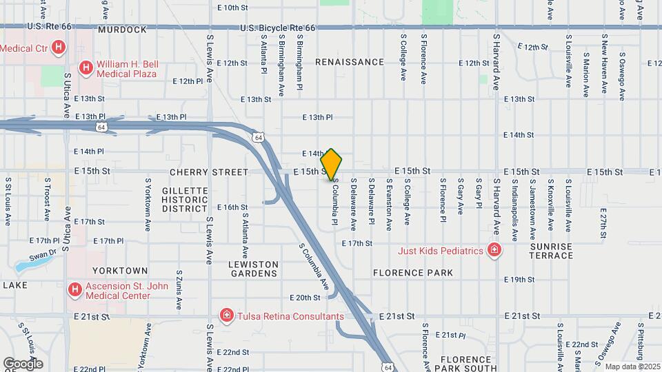 1520 S Columbia Pl Map and Location Details