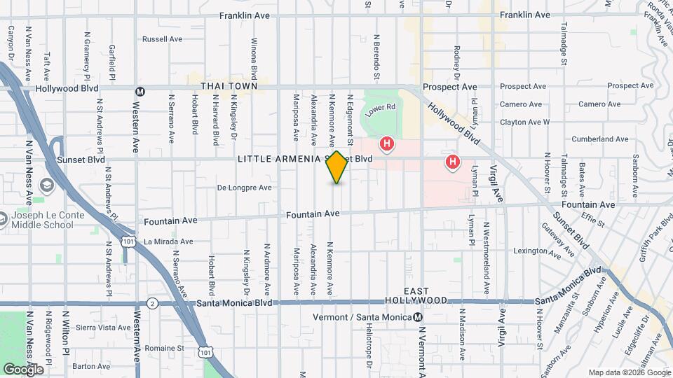 1340 N Kenmore Ave Map and Location Details