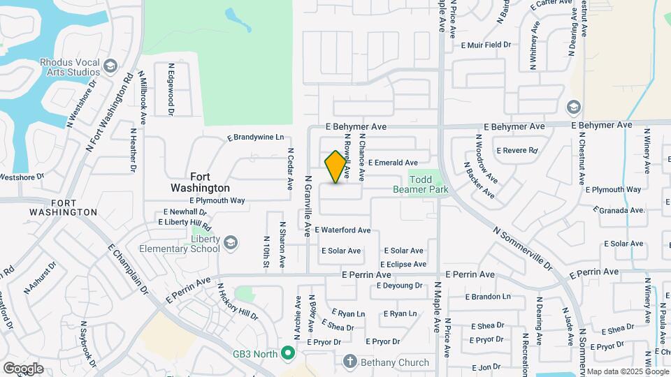 1621 E Ticonderoga Dr Map and Location Details