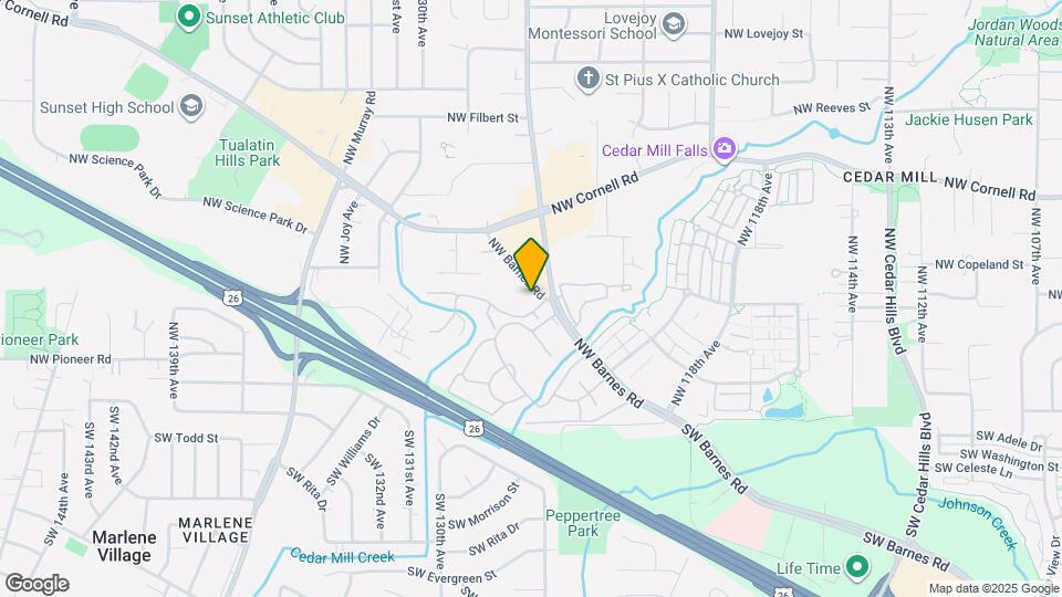 12642 NW Barnes Rd Map and Location Details