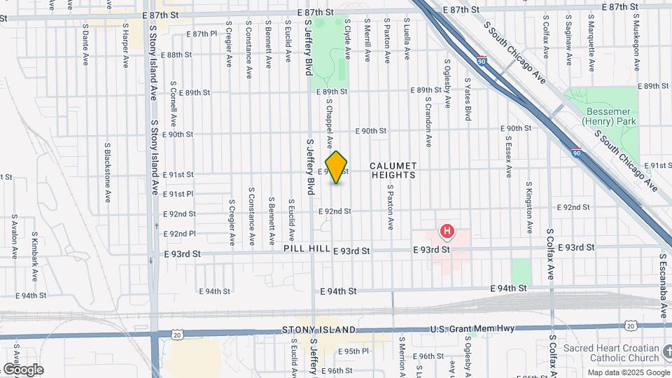 9129 S Chappel Ave Map and Location Details