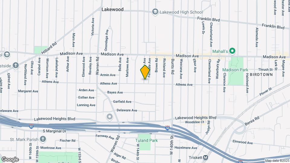 14238 Athens Ave, Unit Lakewood West Mapa y Detalles de la Ubicación