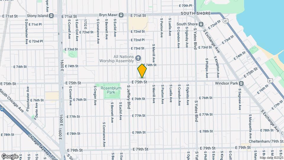 2046 E 75th St Map and Location Details