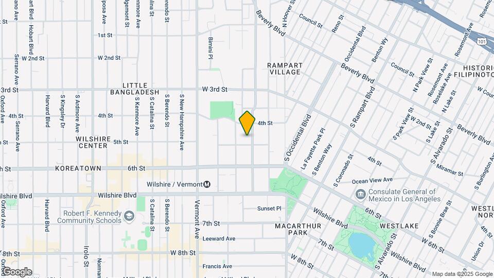 435 S Virgil Ave, Unit 128 Map and Location Details
