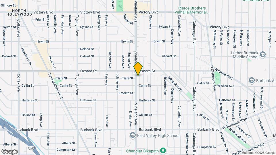 5934 Vineland Ave Map and Location Details