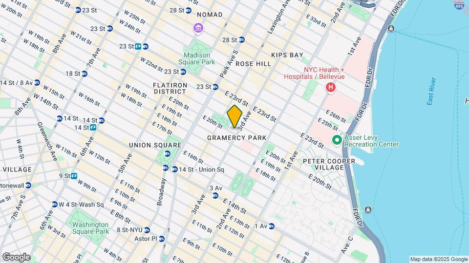 151 E 20th St Map and Location Details