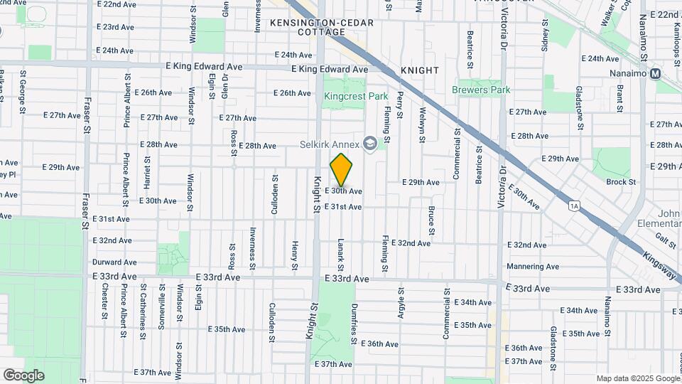 1442 E 30th Ave Map and Location Details