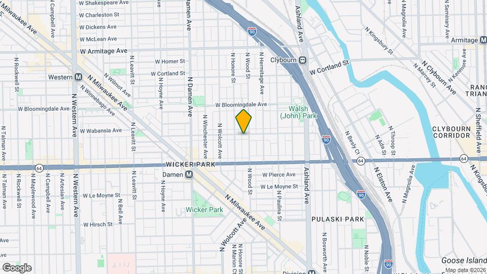 1809 W Wabansia Ave, Unit G Map and Location Details