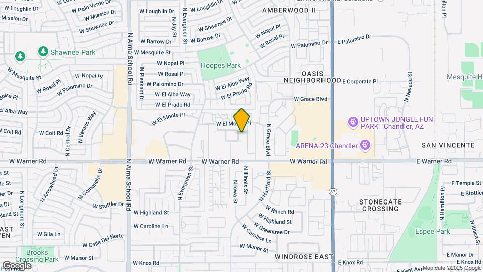 2121 N Iowa St Map and Location Details