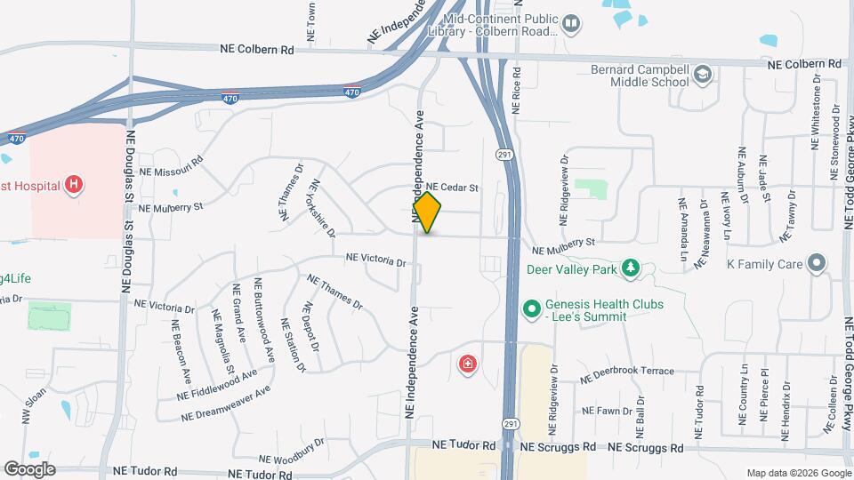 803 NE Mulberry St Map and Location Details