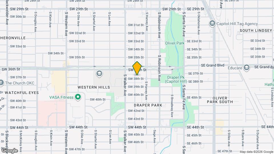 3816 S Hudson Ave Map and Location Details