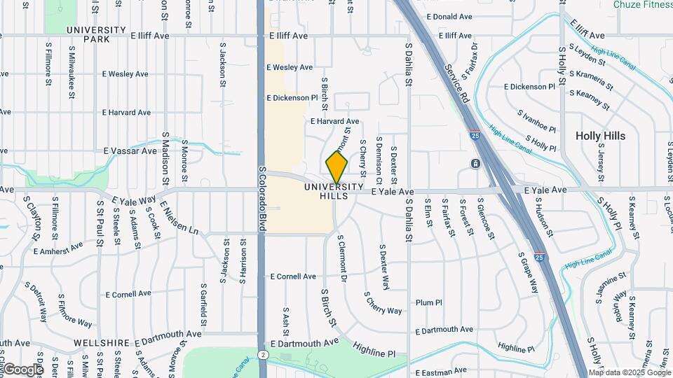 4531 E Yale Ave Map and Location Details