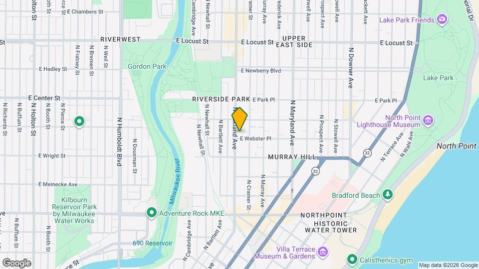 1808 E Webster Pl Mapa y Detalles de la Ubicación