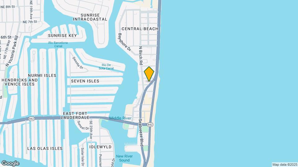 153 N Seabreeze Blvd Map and Location Details