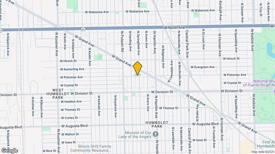 1254 N Springfield Ave Map and Location Details
