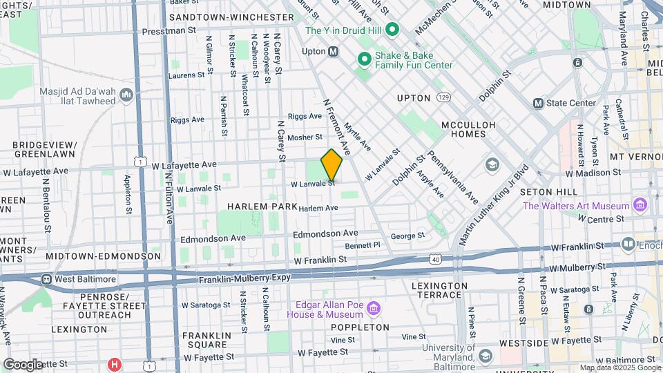1045 W Lanvale St Map and Location Details