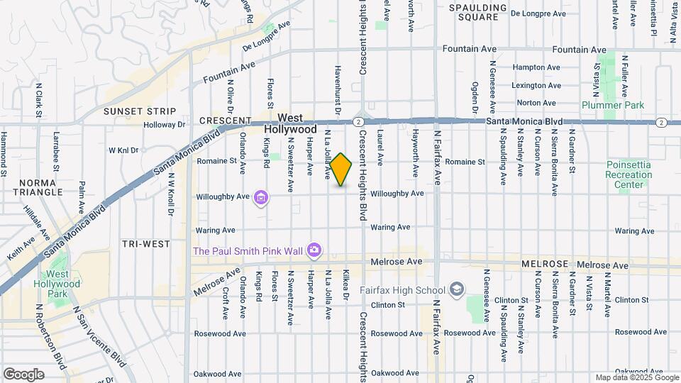 8159 Willoughby Ave Map and Location Details