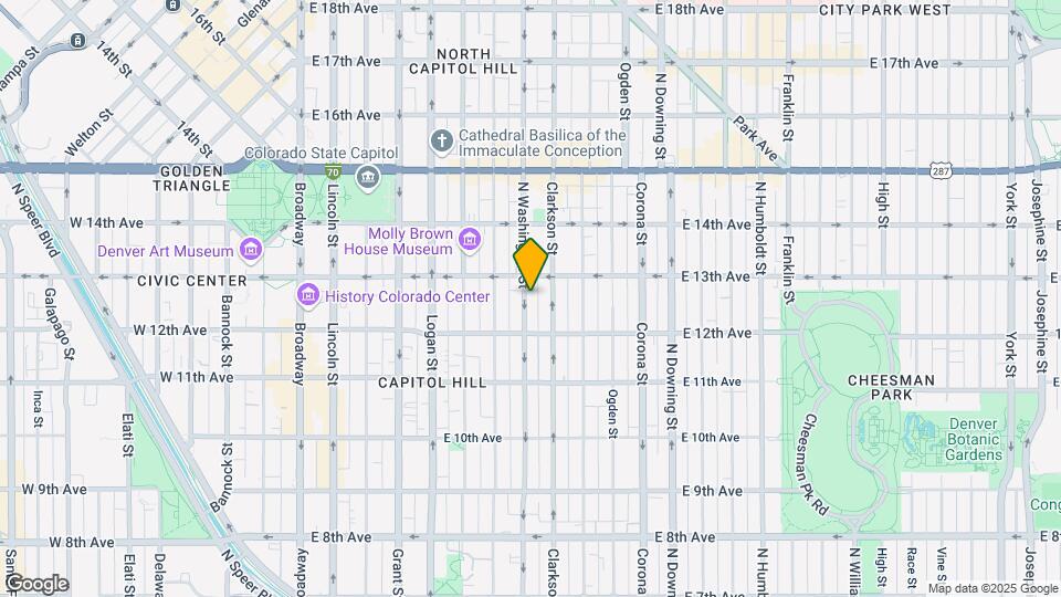 1256 N Washington St Map and Location Details